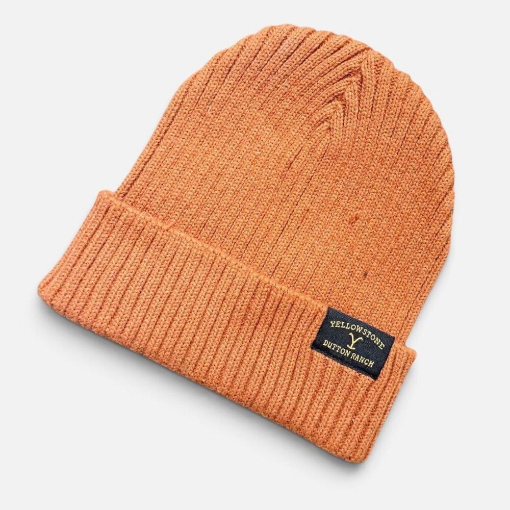 Dutton Ranch Yellowstone Orange Knit Cap Beanie Hat